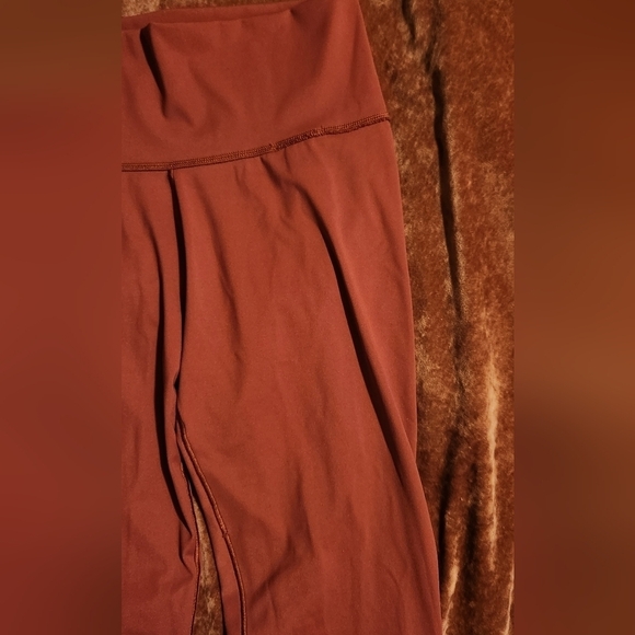 Adidas Red Wide Band XS Ankle Leggings - Picture 2 of 12